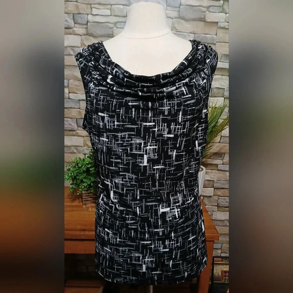 Studio Works Abstract Blouse Business Casual Office Large - Picture 1 of 4